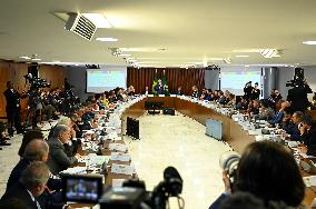 President Of Brazil Luiz Inácio Lula Da Silva Ministerial Meeting