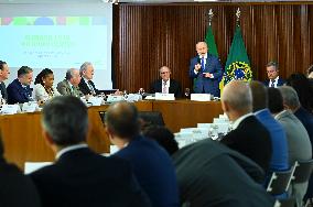 President Of Brazil Luiz Inácio Lula Da Silva Ministerial Meeting