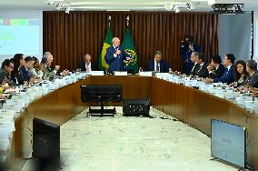 President Of Brazil Luiz Inácio Lula Da Silva Ministerial Meeting