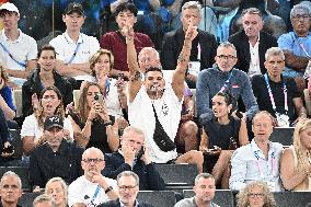 Paris 2024 - Florent Manaudou At Men's Basketball France v Germany