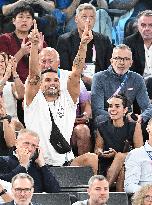 Paris 2024 - Florent Manaudou At Men's Basketball France v Germany