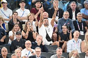 Paris 2024 - Florent Manaudou At Men's Basketball France v Germany