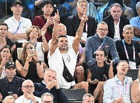 Paris 2024 - Florent Manaudou At Men's Basketball France v Germany