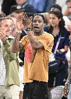 Paris 2024 - Basketball - Travis Scott And Quavo At USA v Serbia