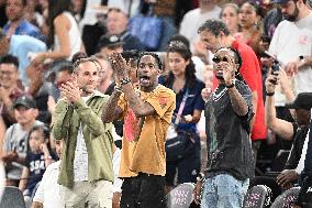 Paris 2024 - Basketball - Travis Scott And Quavo At USA v Serbia