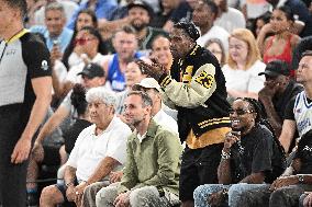 Paris 2024 - Basketball - Travis Scott And Quavo At USA v Serbia