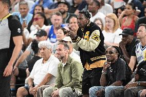 Paris 2024 - Basketball - Travis Scott And Quavo At USA v Serbia