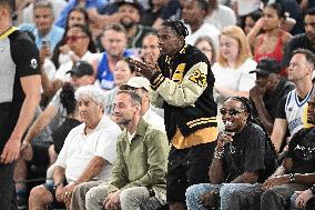 Paris 2024 - Basketball - Travis Scott And Quavo At USA v Serbia