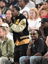 Paris 2024 - Basketball - Travis Scott And Quavo At USA v Serbia