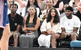 Paris 2024 - Basketball - Lebron James Sons And Girlfriends At USA v Serbia