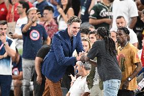 Paris 2024 - Basketball - Pau Gasol And Family At USA v Serbia