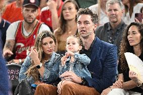 Paris 2024 - Basketball - Pau Gasol And Family At USA v Serbia