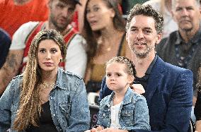 Paris 2024 - Basketball - Pau Gasol And Family At USA v Serbia