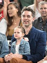 Paris 2024 - Basketball - Pau Gasol And Family At USA v Serbia