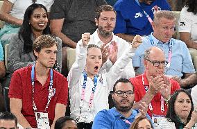 Paris 2024 - Basketball - Prince Albert II Of Monaco At USA v Serbia