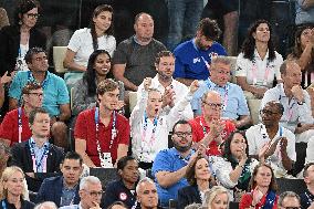 Paris 2024 - Basketball - Prince Albert II Of Monaco At USA v Serbia