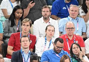 Paris 2024 - Basketball - Prince Albert II Of Monaco At USA v Serbia