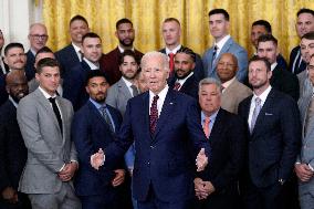 Joe Biden welcomes the Texas Rangers - Washington