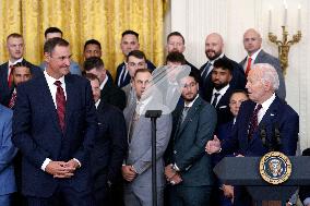 Joe Biden welcomes the Texas Rangers - Washington