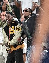 Paris 2024 - Basketball - Travis Scott And Quavo At USA v Serbia