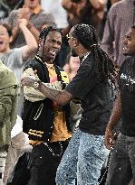 Paris 2024 - Basketball - Travis Scott And Quavo At USA v Serbia