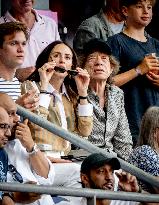 Paris 2024 - Mick Jagger and Melanie Hamrick In The Stands