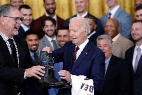 Joe Biden welcomes the Texas Rangers - Washington