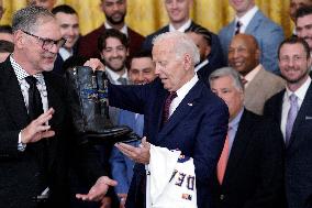 Joe Biden welcomes the Texas Rangers - Washington