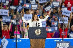 U.S.-DETROIT-KAMALA HARRIS-ELECTION