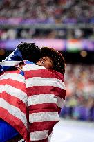 Paris 2024 - USA’s Tara Davis-Woodhall Takes Gold In The Women’s Long Jump