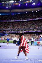 Paris 2024 - USA’s Tara Davis-Woodhall Takes Gold In The Women’s Long Jump