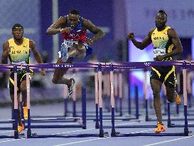 Paris 2024 - USA’s Daniel Roberts Takes Gold In The Men's 110m Hurdles