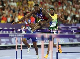 Paris 2024 - USA’s Daniel Roberts Takes Gold In The Men's 110m Hurdles