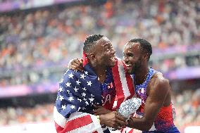 Paris 2024 - USA’s Daniel Roberts Takes Gold In The Men's 110m Hurdles