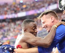 Paris 2024 - USA’s Daniel Roberts Takes Gold In The Men's 110m Hurdles