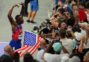 Paris 2024 - USA’s Daniel Roberts Takes Gold In The Men's 110m Hurdles