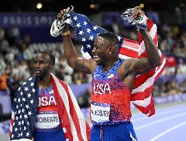 Paris 2024 - USA’s Daniel Roberts Takes Gold In The Men's 110m Hurdles