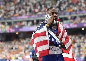 Paris 2024 - USA’s Daniel Roberts Takes Gold In The Men's 110m Hurdles