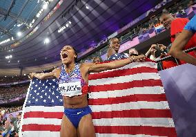 Paris 2024 - USA’ Tara Davis-Woodhal Takes Gold In Women’s Long Jump