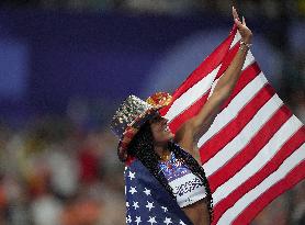 Paris 2024 - USA’ Tara Davis-Woodhal Takes Gold In Women’s Long Jump