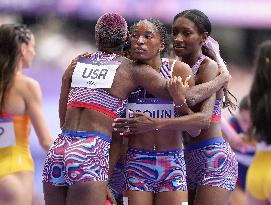 (PARIS2024) FRANCE-PARIS-OLY-ATHLETICS-4X400M RELAY-WOMEN