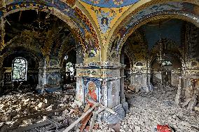 Christian church in eastern Ukraine destroyed by Russian troops