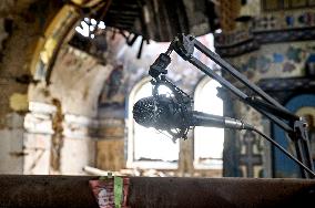 Christian church in eastern Ukraine destroyed by Russian troops