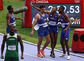 (PARIS2024) FRANCE-PARIS-OLY-ATHLETICS-4X400M RELAY-MEN