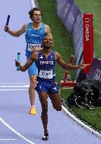 (PARIS2024) FRANCE-PARIS-OLY-ATHLETICS-4X400M RELAY-MEN