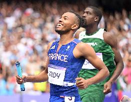 (PARIS2024) FRANCE-PARIS-OLY-ATHLETICS-4X400M RELAY-MEN