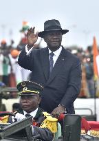 COTE D'IVOIRE-GRAND-BASSAM-INDEPENDENCE-MILITARY PARADE