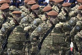 COTE D'IVOIRE-GRAND-BASSAM-INDEPENDENCE-MILITARY PARADE