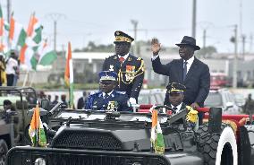 COTE D'IVOIRE-GRAND-BASSAM-INDEPENDENCE-MILITARY PARADE