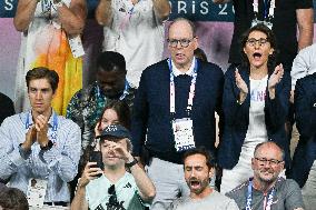 Paris 2024 - Monaco’s Princely Family Watches Tennis Table